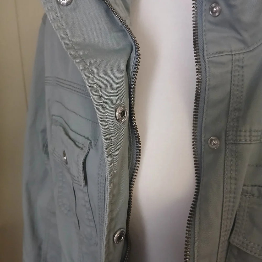 Women's Kensie Lightweight Zip-Up Utility XL Desert Sage. NWT - Picture 6 of 8